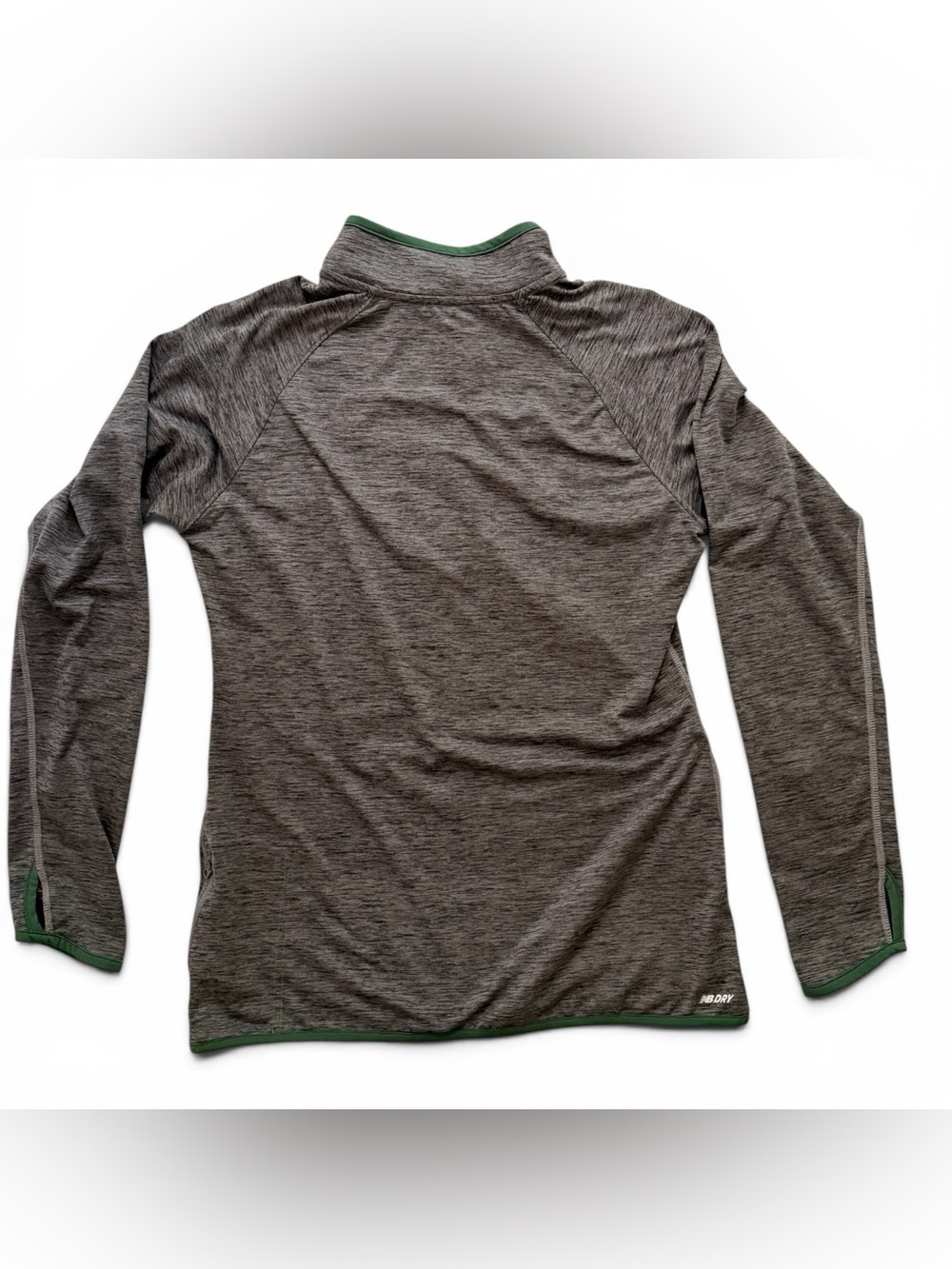 New Balance NB Dry 1/2 Zip Pullover Gray Green Thumbholes Women’s M - Picture 2 of 11